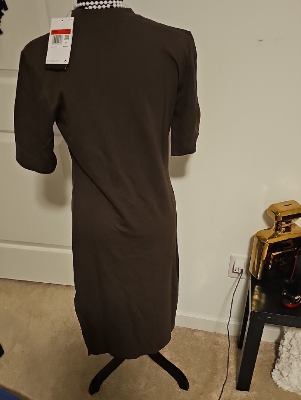Nike Women's Dark Brown Midi Swoosh Dress - Picture 7 of 7